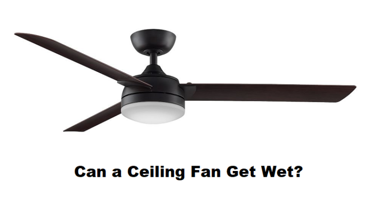 can a ceiling fan get wet